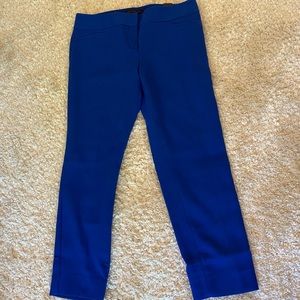 Royal blue pants.